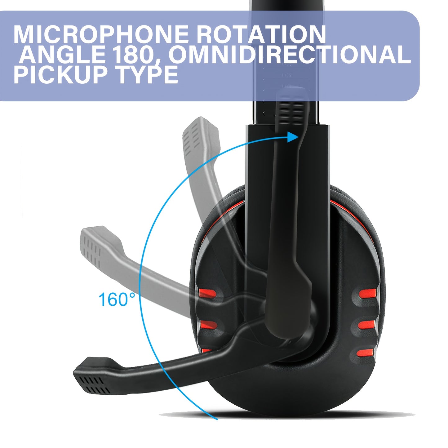 Headphones for PS4/Xbox One/PC - Wired Gaming Headset with Retractable Cable, Noise Isolation, 3.5mm Jack, Volume Control, USB-Powered, Durable Plastic Design for Immersive Audio Experience, Gaming Headphones