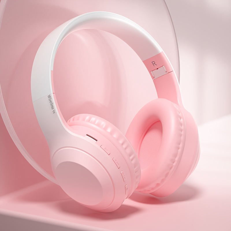 Fashion Matte Gradient Wireless Headphone, Foldable Bluetooth Headphones Over Ear, Wireless Headset for Gaming, Phones, Running & Outdoor Fitness