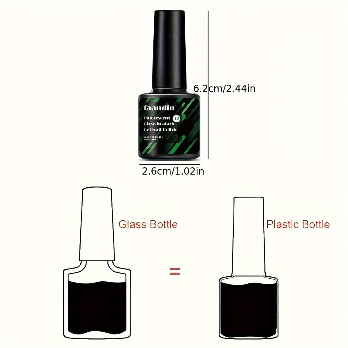 Halloween, Colorful, Glow-in-the-Dark Gel Nail Polish | DIY, Fade-Resistant, Easy-to-Apply, Removable, Fluorescent, Essential for Parties, Nightclubs, Halloween, Fall