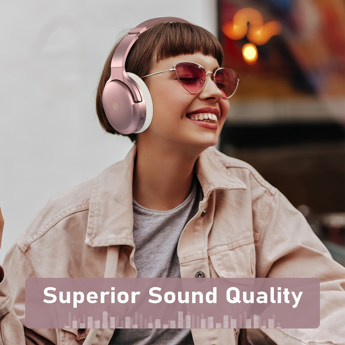 Active Noise Cancelling Headphones With Microphone, Providing 100 Hours Of Playback Time, Over-ear Wireless Headphones With High-fidelity Audio And Deep Bass, Includes A 3.5mm Cable, Soft Ear Cushions, And Fast Charging