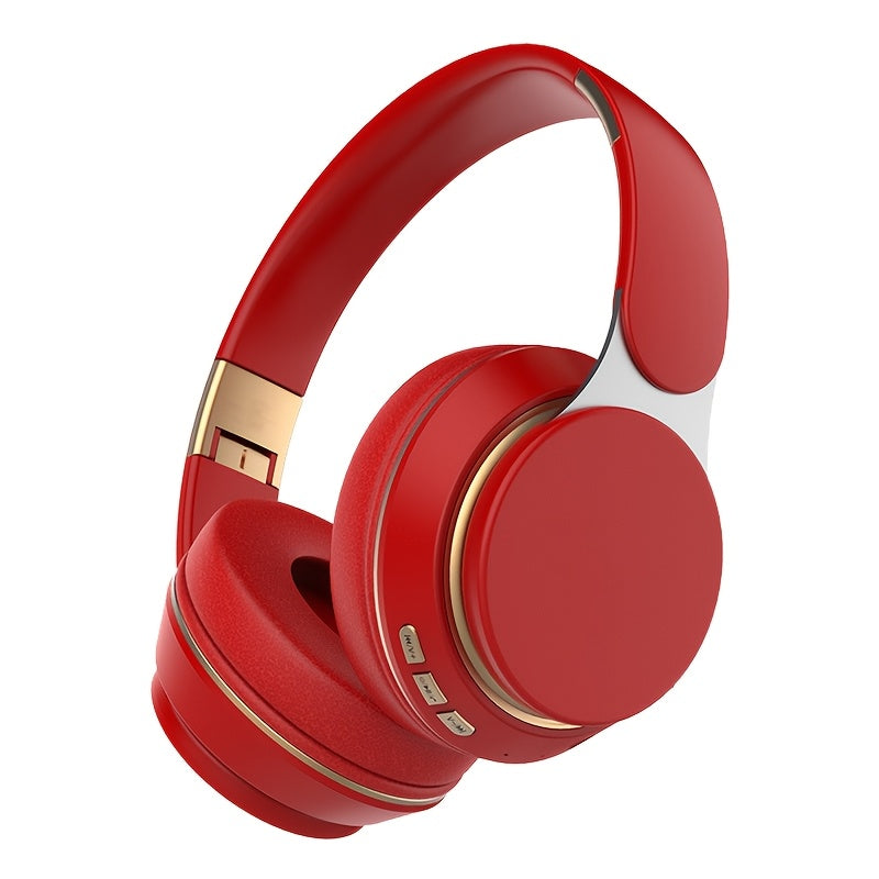 Wireless Over Ear Headphones, Portable Headphones, Foldable Headphones with Mic, FM Radio, 3.5mm AUX Cable, Soft-Earpads, Support TF Card Play for Travel Home Office Cellphone PC