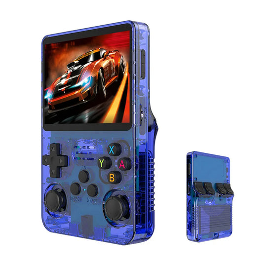 R36S Retro Video Handheld Game Console Linux System 3.5 in IPS Screen Built in 3000mAH Battery 32G+64G TF Card Preinstalled Gamess