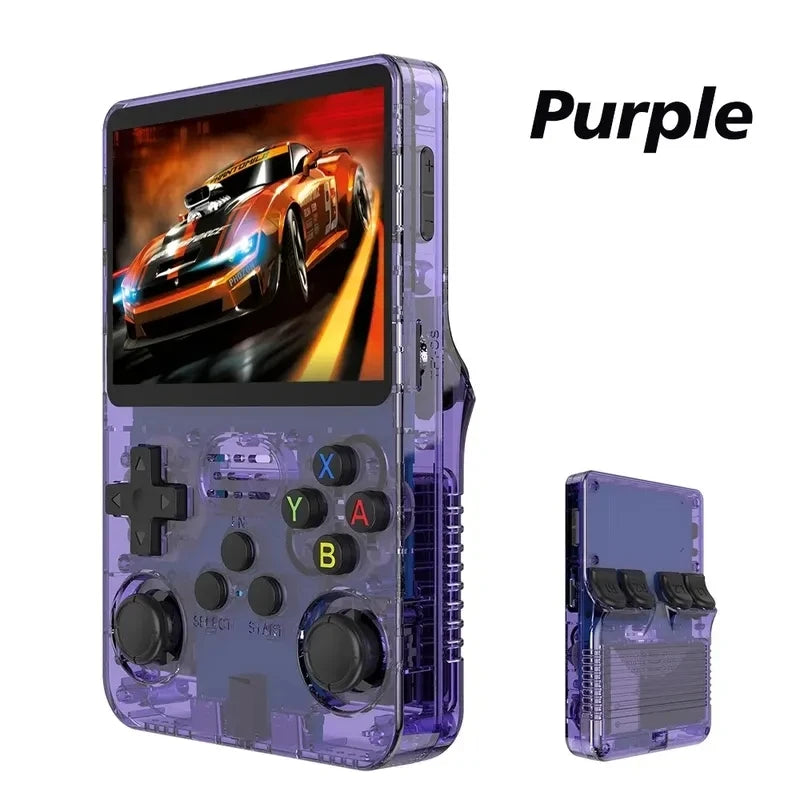 R36S Retro Video Handheld Game Console Linux System 3.5 in IPS Screen Built in 3000mAH Battery 32G+64G TF Card Preinstalled Gamess