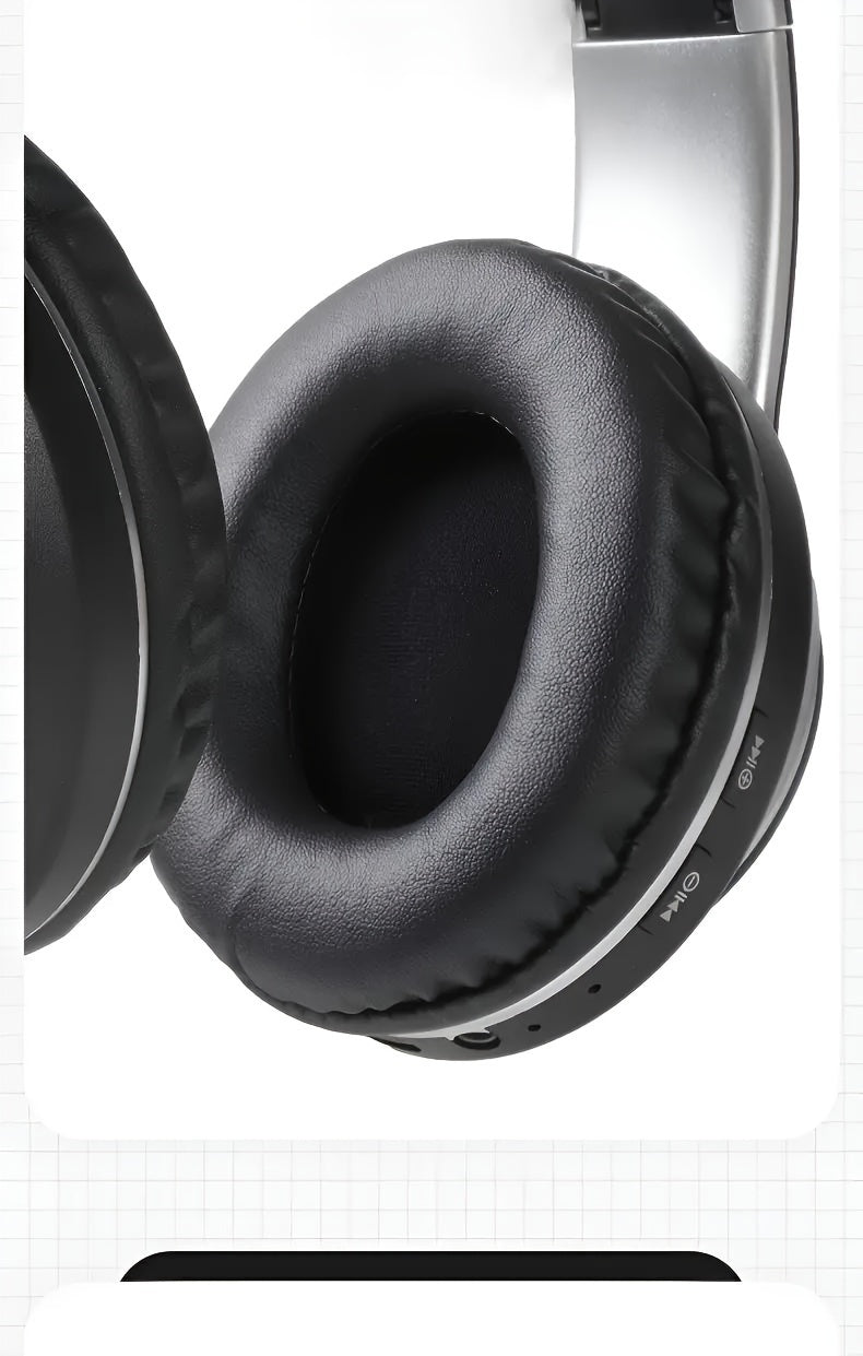 Wireless Noise Cancelling Headphones,Wireless Headphone, Foldable Bluetooth Headphones Over Ear, Wireless Headset for Gaming, Phones, Sports Training & Running