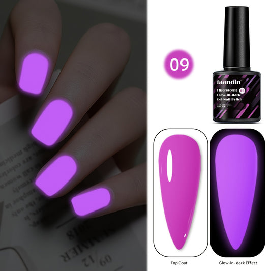 Halloween, Colorful, Glow-in-the-Dark Gel Nail Polish | DIY, Fade-Resistant, Easy-to-Apply, Removable, Fluorescent, Essential for Parties, Nightclubs, Halloween, Fall