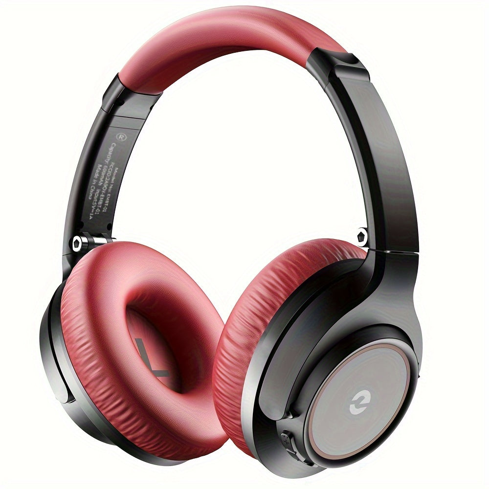 Over-Ear Wireless Headphones with Deep Bass, 50 Hours Playtime, HiFi Stereo, Foldable & Lightweight Design, Built-in Mic for Home, Office, and Travel, Home Audio Gear | Foldable Headset | Snug Earmuffs